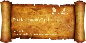 Mult Leonárd névjegykártya